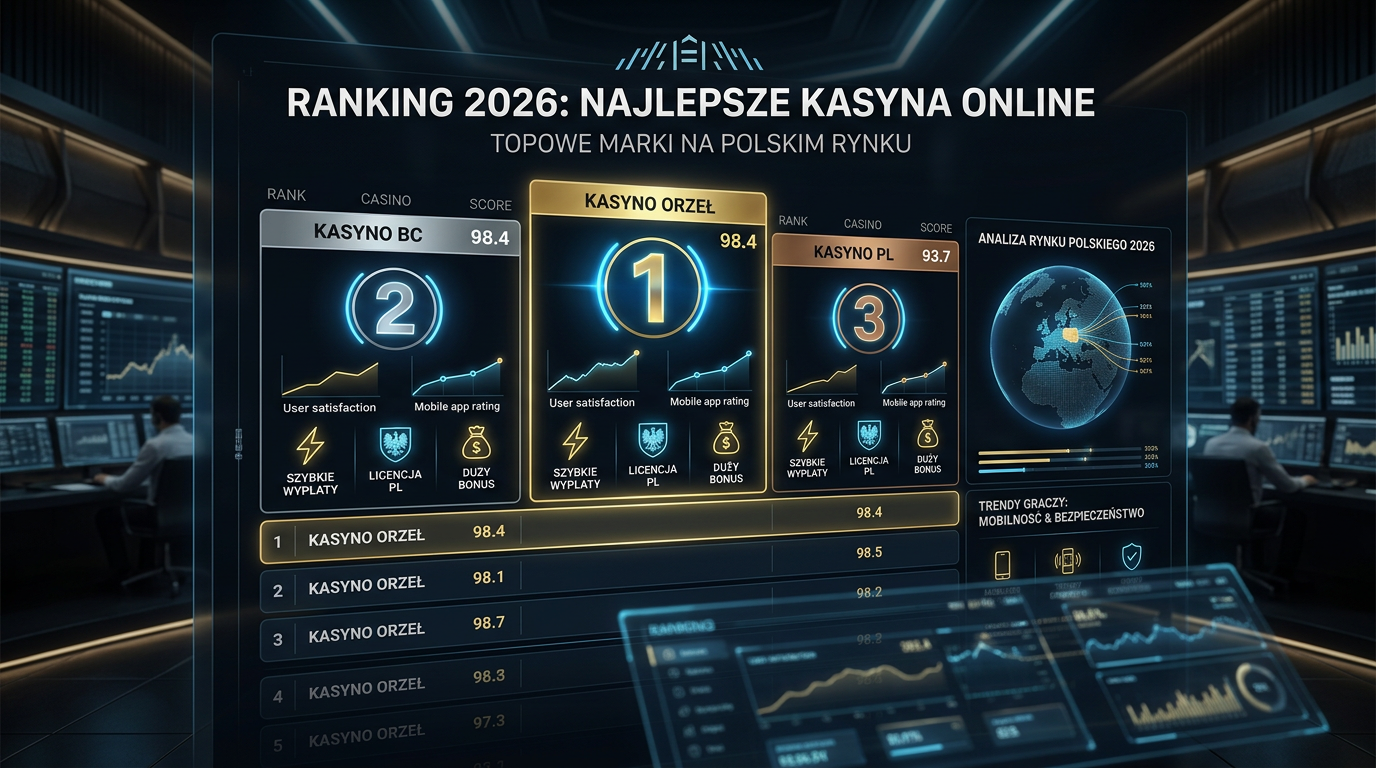 Ranking najlepszych kasyn online 2026 na nowoczesnym wyświetlaczu